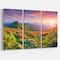 Designart - Pretty Colorful Sunset in Mountains - Landscape Photography Canvas Print